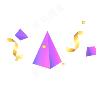 618电商漂浮几何装饰立体