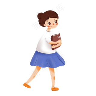 卡通教师节学生人物