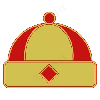 传统中国风帽子装饰,免抠元素