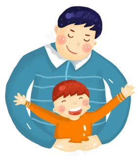 父亲节父子温馨拥抱