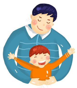 父亲节父子温馨拥抱