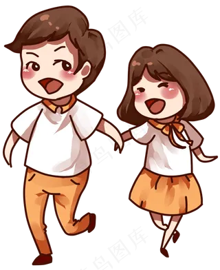 520情人节情侣牵手奔跑