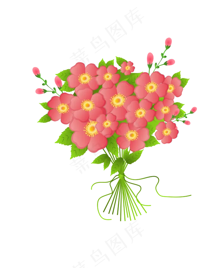 矢量手绘卡通花束(4167*5208px 300 dpi )ai矢量模版下载