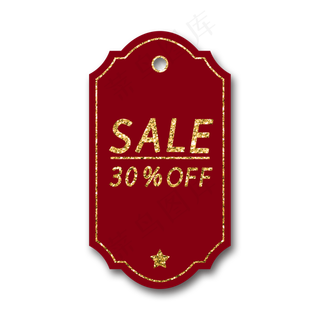 红色促销吊牌10