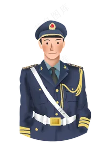 建军节手绘空军士兵 建军节手绘空军士兵