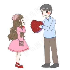 情人节送玫瑰花PNg