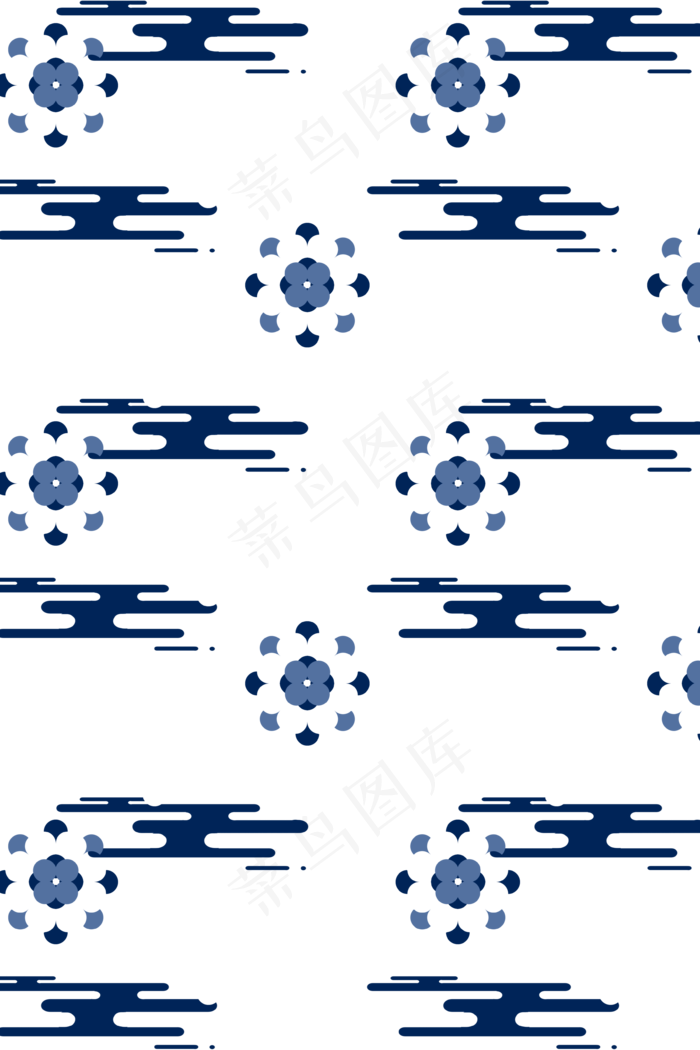 冷色中国国潮底纹(3543X5315(DPI:299))psd模版下载