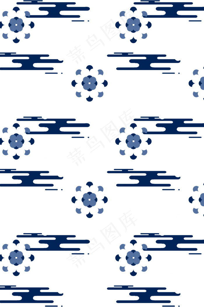 冷色中国国潮底纹(3543X5315(DPI:299))psd模版下载