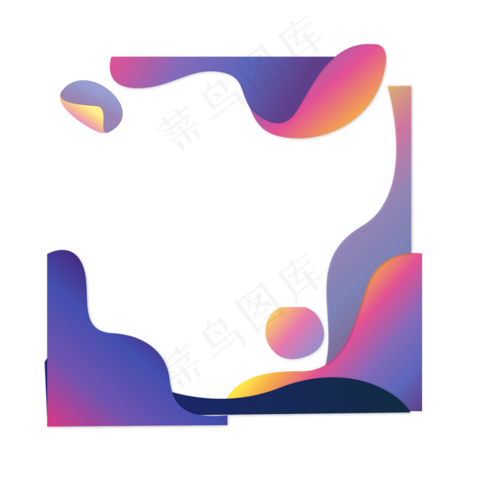 618电商圆形流体渐变四边形免