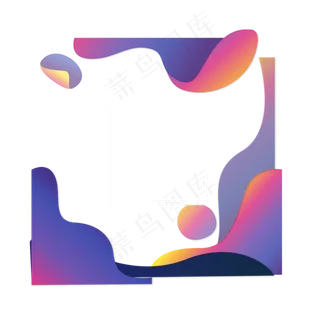 618电商圆形流体渐变四边形免