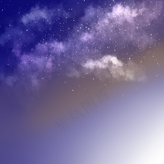 紫色漂亮星空,免抠元素