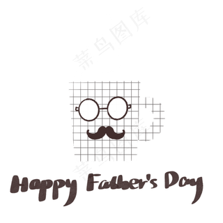 手绘可爱父亲节水杯