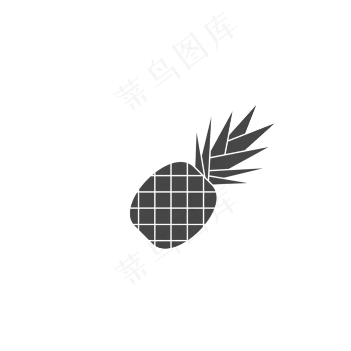 卡通菠萝水果免抠图(2000*2000px 300 dpi )ai矢量模版下载
