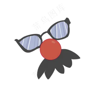 黑色眼睛愚人节插图,免抠元素