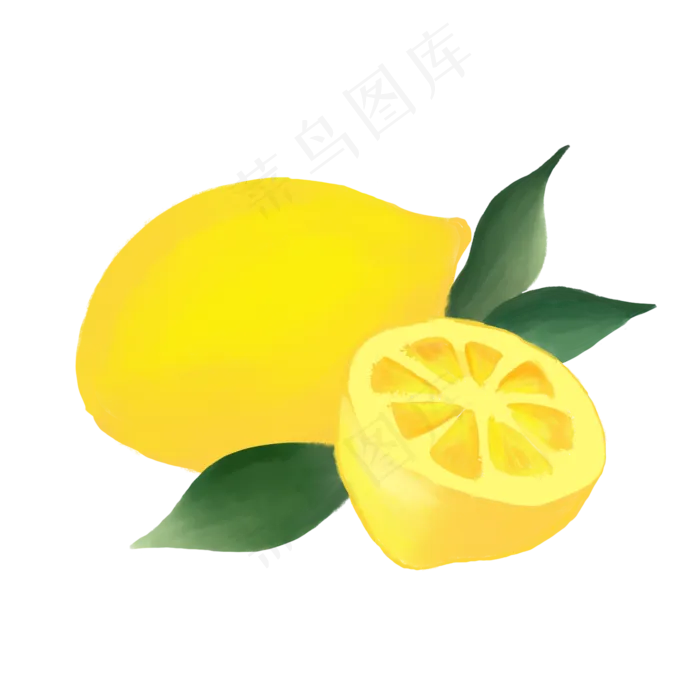 手绘水彩柠檬(2000X2000(DPI:300))psd模版下载