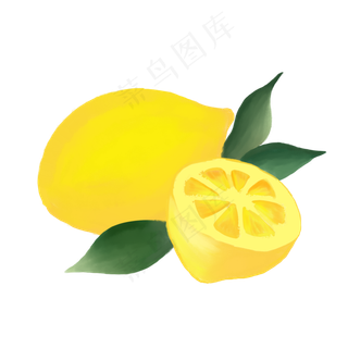 手绘水彩柠檬