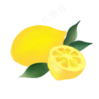 手绘水彩柠檬