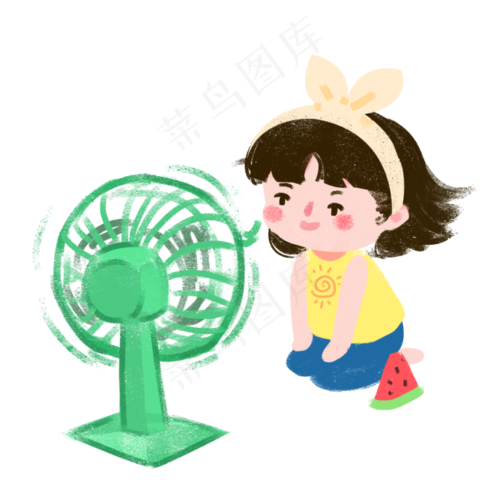 芒种之乘凉吹风扇