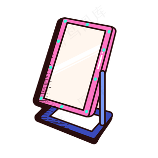 电商购物节促销手绘穿衣镜