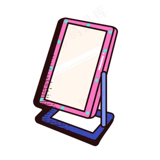 电商购物节促销手绘穿衣镜