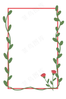 母亲节康乃馨花朵边框