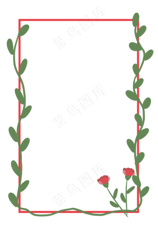 母亲节康乃馨花朵边框