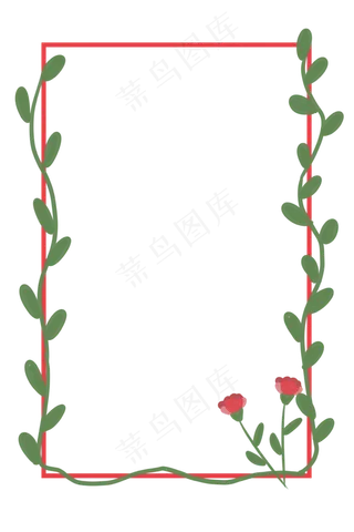 母亲节康乃馨花朵边框