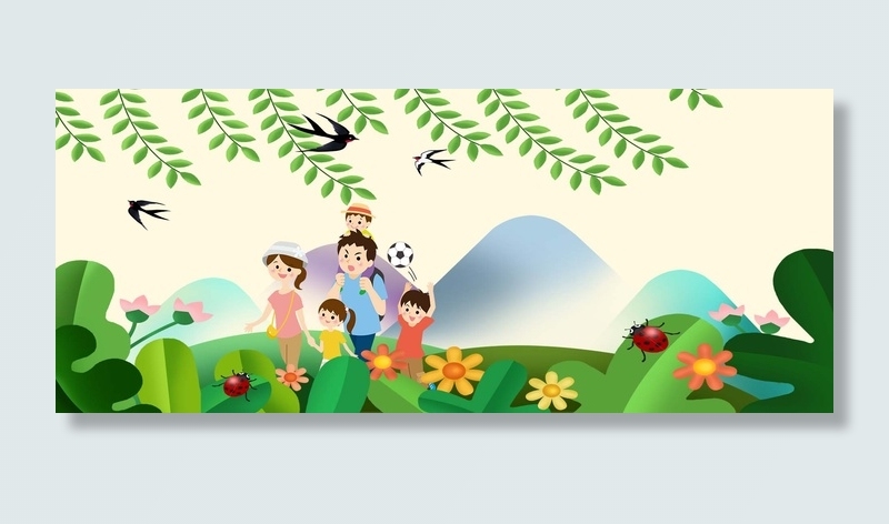 五一假期出游渐变