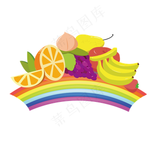 夏日清凉水果彩虹清凉一夏