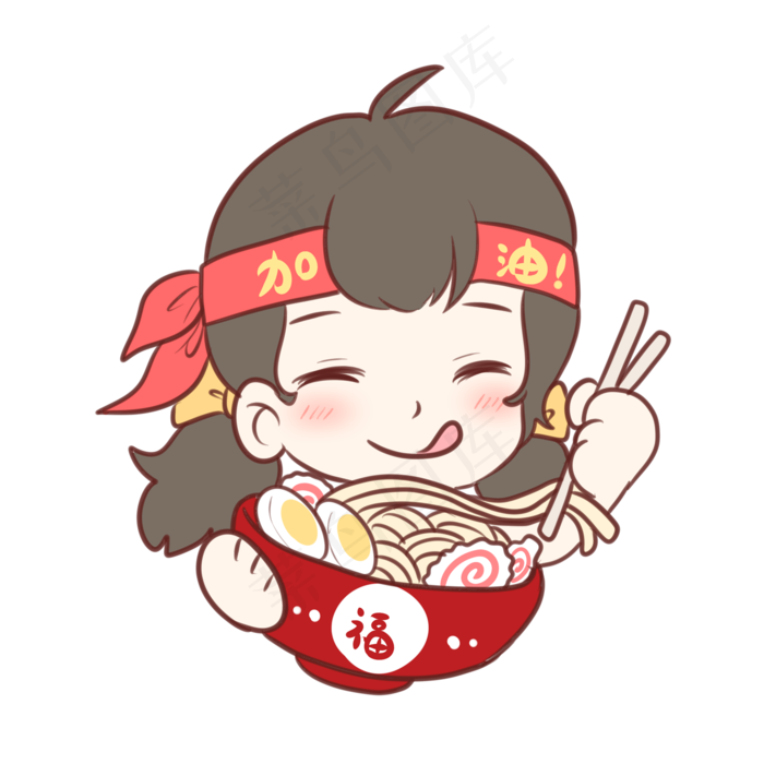 考试前补充营养的女孩(2100X2100(DPI:300))psd模版下载