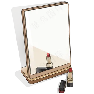 38妇女节女神的梳妆镜2,免抠元素