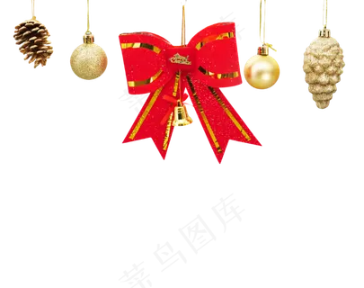 圣诞挂饰蝴蝶结,免抠元素