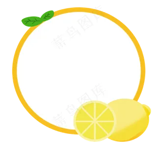 柠檬水果边框