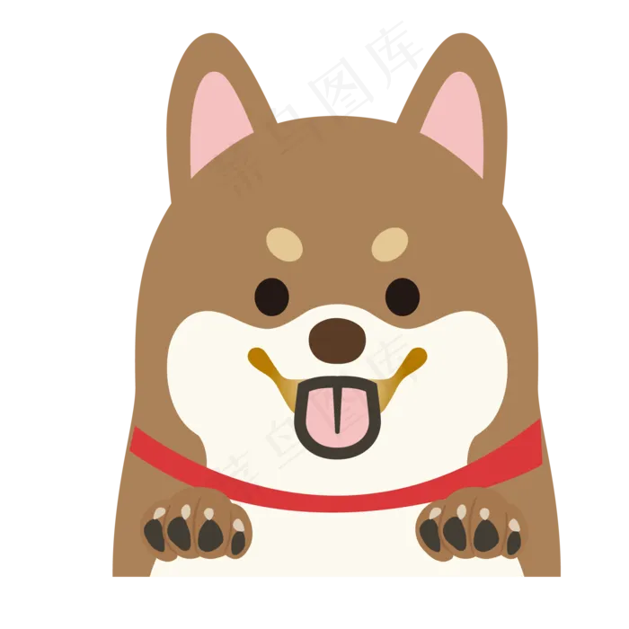 卡通可爱的小狗免抠图(2000*2000px 300 dpi )ai矢量模版下载