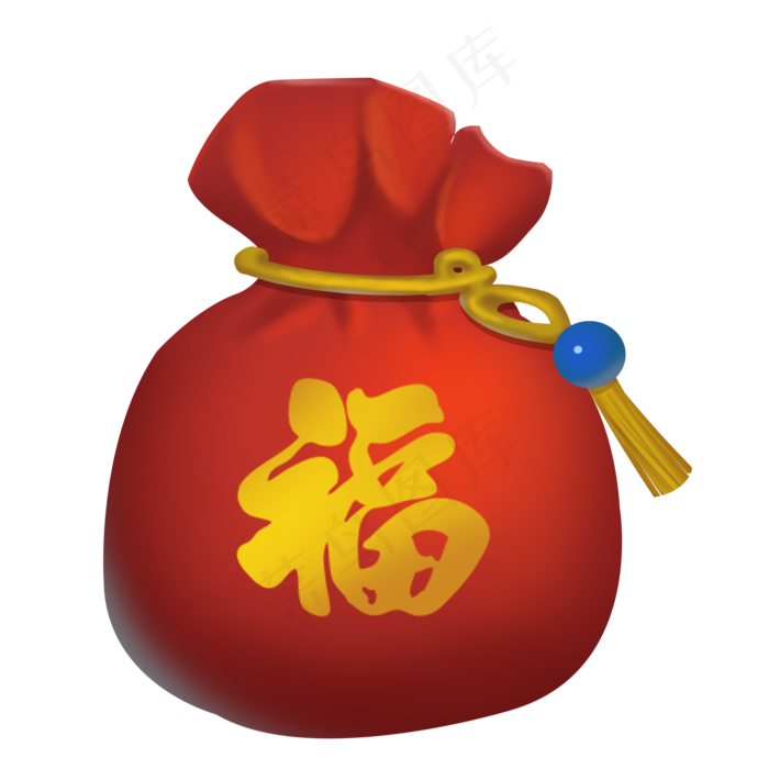 新年春节卡通福袋,免抠元素