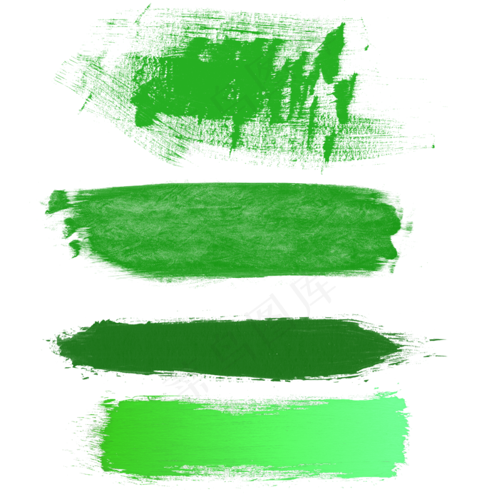 绿色动感笔刷素材图