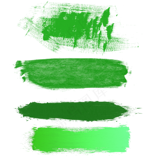 绿色动感笔刷素材图