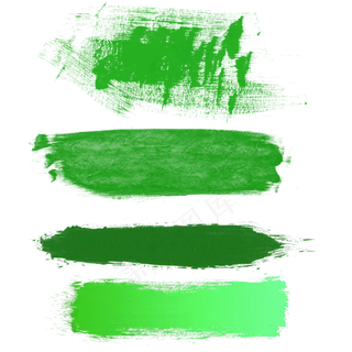绿色动感笔刷素材图