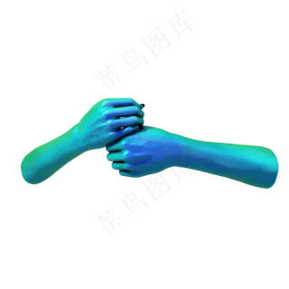 立体渐变手png图