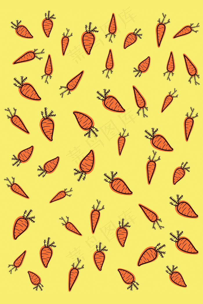 胡萝卜 夏日 蔬菜插画元素