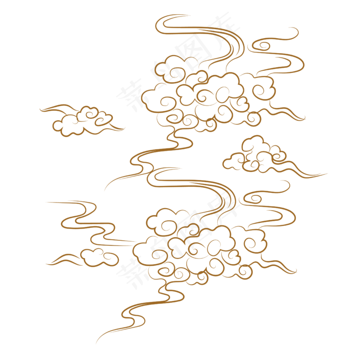 古典浮世绘云纹底纹(2481*2481px 300 dpi )ai矢量模版下载