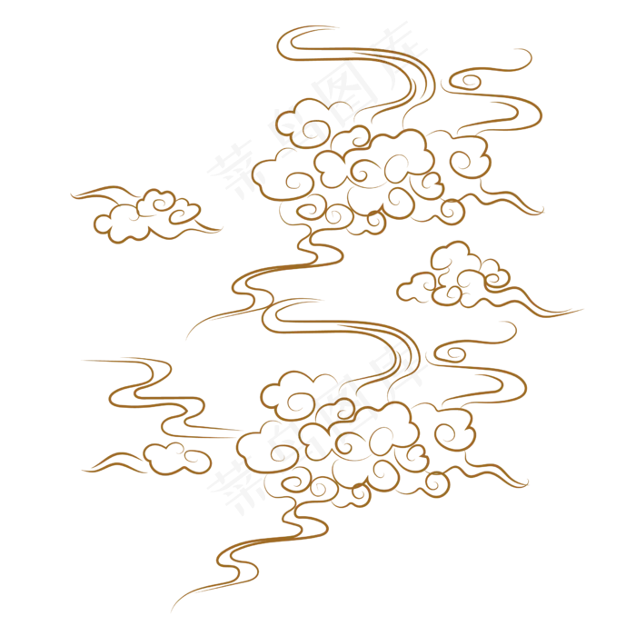 古典浮世绘云纹底纹(2481*2481px 300 dpi )ai矢量模版下载