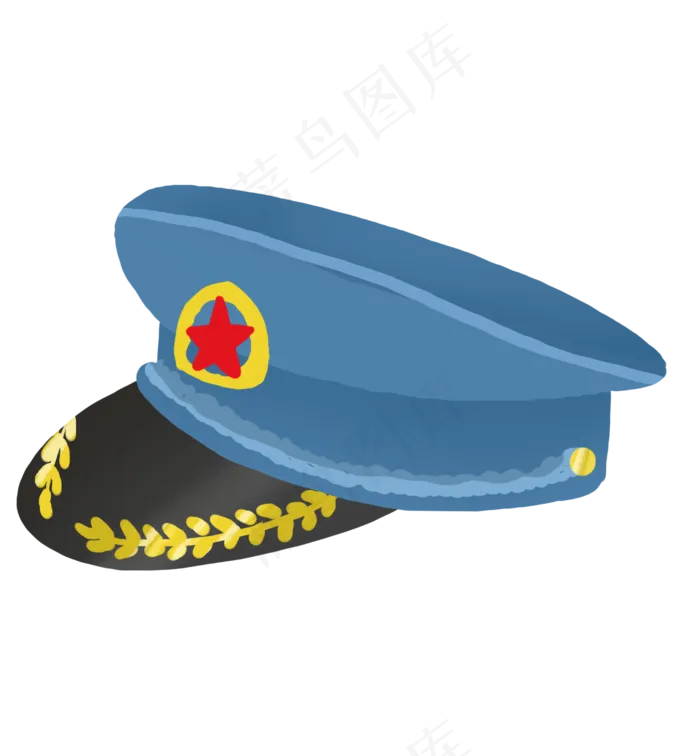 八一蓝色帽子(2480X2680(DPI:300))psd模版下载