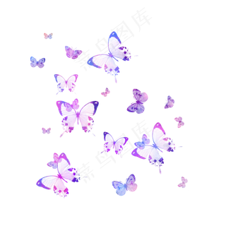 漂浮蝴蝶装饰图案素材底纹通用背,免抠元素