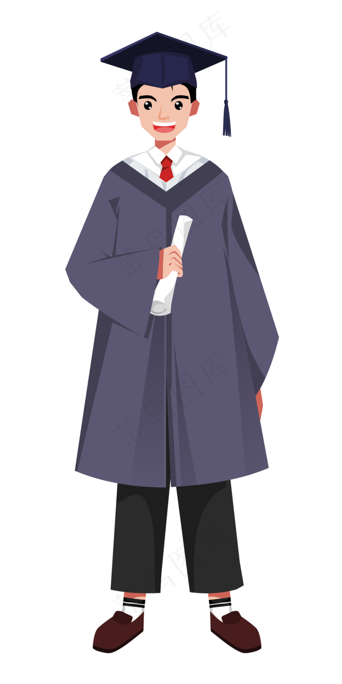 拿着证书的大学生