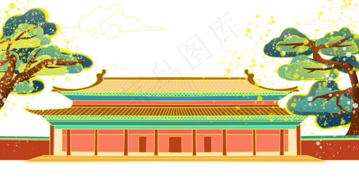 古建筑凉亭(4000X2000(DPI:300))psd模版下载