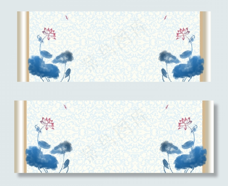 青花瓷中国风banner(1920*700px 	       )psd模版下载