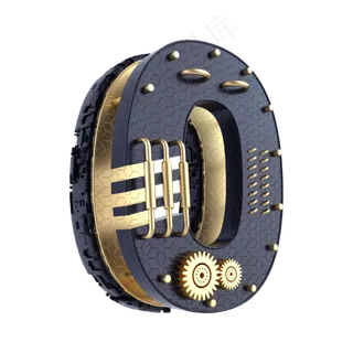 黑金倒计时周年庆数字0