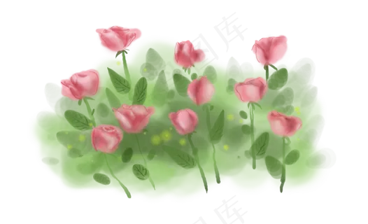 七夕情人节手绘玫瑰