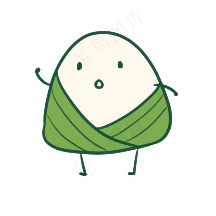 一只可爱的小粽子(2100X2100(DPI:300))psd模版下载